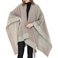Miniatyrbild 2 av 2: Varm Sjal Scarf Öppen Front Poncho Vinterkofta för Dam