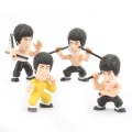 Miniatyrbild 1 av 5: 4 st/lot Bruce Lee Figurleksak Modell Nunnlar Kung Fu Dekoration Ornament