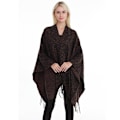 Miniatyrbild 1 av 5: Print Sjal Wrap Tjock Poncho Warm Cape for Lady