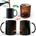 Miniatyrbild 5 av 5: Warrior Cat Color Changing Mugg Keramisk kaffemugg Thermal tekopp Nyhetspresent