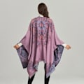 Miniatyrbild 5 av 5: Pashmina Sjal Wrap Fransed Hem Poncho Open Front Cape for Lady