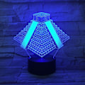 Miniatyrbild 3 av 3: Maya Pyramid 3D LED Nattljus Sovrumsbordslampa Färg ändras