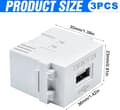Miniatyrbild 2 av 6: 3 st USB-strömodul 220V till 5V 2.1A Snabbladdningsuttag Strömadapter