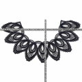 Miniatyrbild 2 av 3: Geometrisk symmetri Avtagbar blus Net Fake Collar Spetsram False Collar