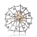 Miniatyrbild 1 av 2: Retro Corsage Spider Web Dam Brosch Legering Brosch Pin