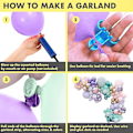 Miniatyrbild 3 av 5: Mermaids Shell Ballong Arch Garland Kit Latex Ballong Set Party Dekoration