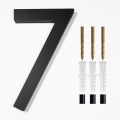 Pikkukuva 1 / 5: Osoite Big Modern Door Alphabet kelluvat talon numero kirjaimet Black 7