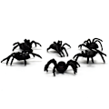 Miniatyrbillede 7 af 7: 5 stk. Fleksible Plast Simulation Edderkopper Sort Joke Prank Legetøj Ha Black