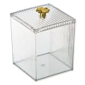 Miniatyrbillede 6 af 7: Makeup Opbevaring Organizer Badeværelse Krukke Bomuldspinde Opbevaringsboks S Transparent one size