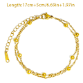 Miniatyrbilde 8 av 8: Titanium stål armbånd Simple ball armbånd kvinners fargefast onesize