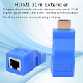 Miniatyrbilde 1 av 5: 4 stk 1080P HDMI Extender til RJ45 Over Cat 6 Network LAN Etherne Blue 4pcs