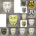 Miniatyrbild 2 av 7: Vendetta Hacker Mask Anonym julfest present till vuxen K A12 one size