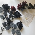 Pikkukuva 2 / 5: Goottilainen musta ruusu tekokukat Simulaatiokukat Valenti Black one size
