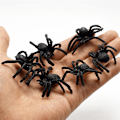 Miniatyrbillede 2 af 7: 5 stk. Fleksible Plast Simulation Edderkopper Sort Joke Prank Legetøj Ha Black