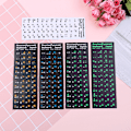 Miniatyrbillede 3 af 5: Russisk standard tastaturlayout mærkat bogstaver ved udskiftning Green A5