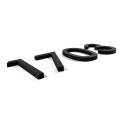 Pikkukuva 5 / 5: Osoite Big Modern Door Alphabet kelluvat talon numero kirjaimet Black 4