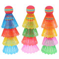 Miniatyrbillede 1 af 8: 12 STK Badminton EVA Regnbuekuglehoved Nylon Badmintonfjer Random Color 12Pcs