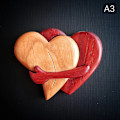 Miniatyrbillede 1 af 8: Et kram fra mit hjerte til dig Håndlavet træskærerarbejde Loving Heart A3 one size