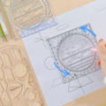 Pikkukuva 2 / 5: Kulmageometrinen piirustusmalli Circle Maker -piirustusviivain Mul Clear A2