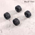 Pikkukuva 1 / 5: 1Set 1:64 auton pyörä kuumapyörän kumirenkaaseen pyörän akselilla Mo Black onesize