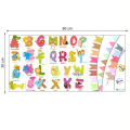 Miniatyrbilde 5 av 5: Tegneserie Dyrealfabet Veggklistremerker Avtakbare Baby Nursery De Multi 30*60cm