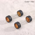 Pikkukuva 1 / 5: 1Set 1:64 auton pyörä kuumapyörän kumirenkaaseen pyörän akselilla Mo Gold onesize