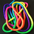 Miniatyrbild 7 av 7: Gymnastik rep färgglada regnbåge färg gradient gymnastik rep color 3M