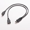 Pikkukuva 2 / 5: USB 2.0 A uros 2 kaksois- USB naaras Jack Y -jakokeskitin Power C Black 1pc