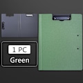 Pikkukuva 1 / 5: A4 tiedostokansion leikepöytä kirjoitusalusta Muistio Clip Board Double Cli Green One Size