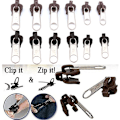 Miniatyrbillede 5 af 8: 12 stk 3 størrelser Universal Instant Fix Lynlås Reparationssæt Erstatm Silver onesize