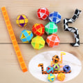 Miniatyrbilde 2 av 5: 1Pc 3D Magic Cube Kid Educational Magic Snake Ruler Rubic Cube Orange 2#