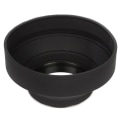 Miniatyrbillede 6 af 6: Universal 3-trins sammenklappelig 3i1 gummi foldbar modlysblænde Su Black 49mm