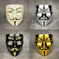 Pikkukuva 4 / 7: Vendetta Hacker Mask Anonyymi joulujuhlalahja aikuiselle K A7 one size