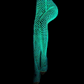 Miniatyrbilde 4 av 5: Lysende glødende nettstrømper Glow In The Dark Nettstrømpe Cyan ONESIZE