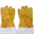 Miniatyrbillede 5 af 6: Par Biavler Biavler Biavl Handsker Gedeskind med Vent White one size