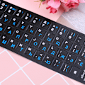 Miniatyrbillede 5 af 5: Russisk standard tastaturlayout mærkat bogstaver ved udskiftning Green A5