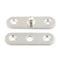 Miniatyrbillede 1 af 5: Ny 56 mm L hardware rustfrit stål 360 graders roterende dør Pi Silver one size