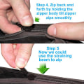 Miniatyrbillede 5 af 6: 6 Stk Instant Zipper Universal Instant Fix Lynlås Reparationssæt Rep onesize