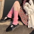 Miniatyrbild 5 av 8: Dam Lolita strumpor Söta tjejer Pile Pile Strumpor Benvärmare Ball Black One size