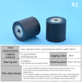 Miniatyrbillede 8 af 8: PU Polyurethan Hjul 30mm Press Papir Mask hine Press Line Fla Black A4