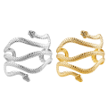 Miniatyrbillede 4 af 5: Open Snake Overarm Bangle Armbånd Justerbar Arm Cuff Bangle Gold 1pc
