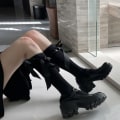 Miniatyrbillede 6 af 8: Japan Lolita Blondestrømper Kvinder Søde Kowknot høje knæstrømper A3 One Size