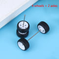 Miniatyrbilde 1 av 8: 1/64 hjul for hotwheels med gummidekk Modell modell bil Modi White one size
