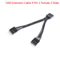 1st dator moderkort USB förlängningskabel 9 stift 1 hona till Black one size