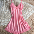 Pikkukuva 1 / 8: Bowknot läpinäkyvä seksikäs alusvaatteet pitsi tylli ontto supender Pink L