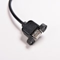 Miniatyrbillede 5 af 5: 1,64 FT USB 2.0 han til hun forlængerpanelmontering Black 30cm