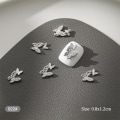 Pikkukuva 1 / 8: 10 kpl DIY Nail Art Decoration 3D hopea perhonen kiiltävä rhinest G 10Pcs