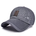 Pikkukuva 6 / 8: Kesä mesh baseball cap miehille Säädettävät hengittävät lippalakit miesten White onesize
