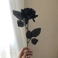 Pikkukuva 4 / 5: Goottilainen musta ruusu tekokukat Simulaatiokukat Valenti Black one size