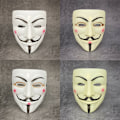 Miniatyrbild 5 av 7: Vendetta Hacker Mask Anonym julfest present till vuxen K A7 one size